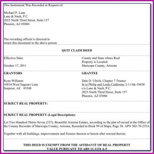 Free Quick Claim Deed Form Texas