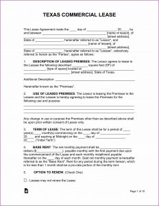Free Rental Lease Agreement Template Texas