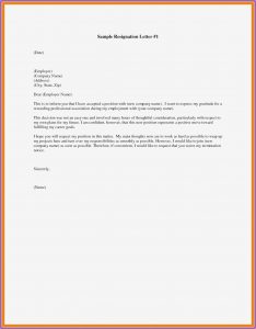 Free Resignation Letter Template