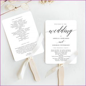 Free Rustic Wedding Program Fan Templates