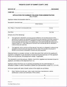 Free Small Estate Affidavit Form Ohio