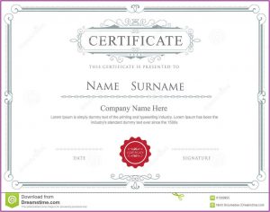 Free Stock Certificate Border Template
