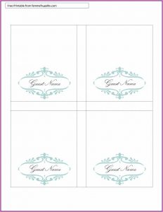 Free Table Tent Template