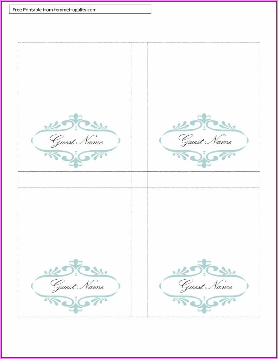 Free Table Tent Template