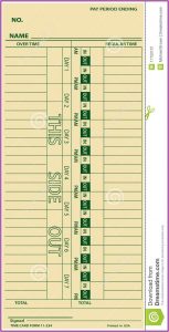 Free Time Clock Punch Card Template