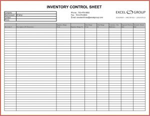 Free Tool Inventory Spreadsheet Template
