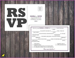 Free Wedding Rsvp Postcard Template