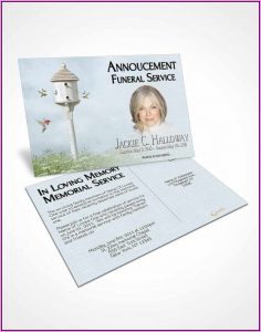 Funeral Announcement Cards Templates