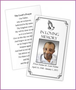 Funeral Mass Cards Templates
