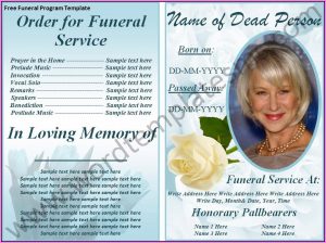 Funeral Service Template Word