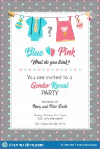 Gender Reveal Invitation Template Download Free