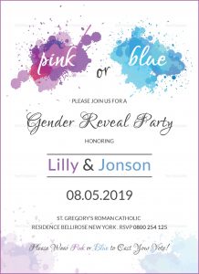 Gender Reveal Invitation Templates