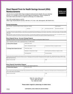 Generic Ach Direct Deposit Form