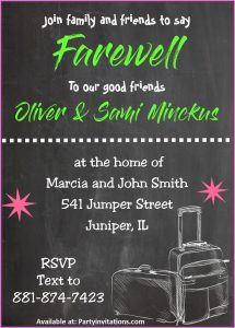 Going Away Party Invitation Template
