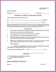 Guardianship Forms Georgia