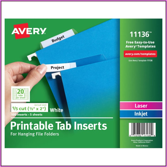 Hanging Folder Tab Template Word