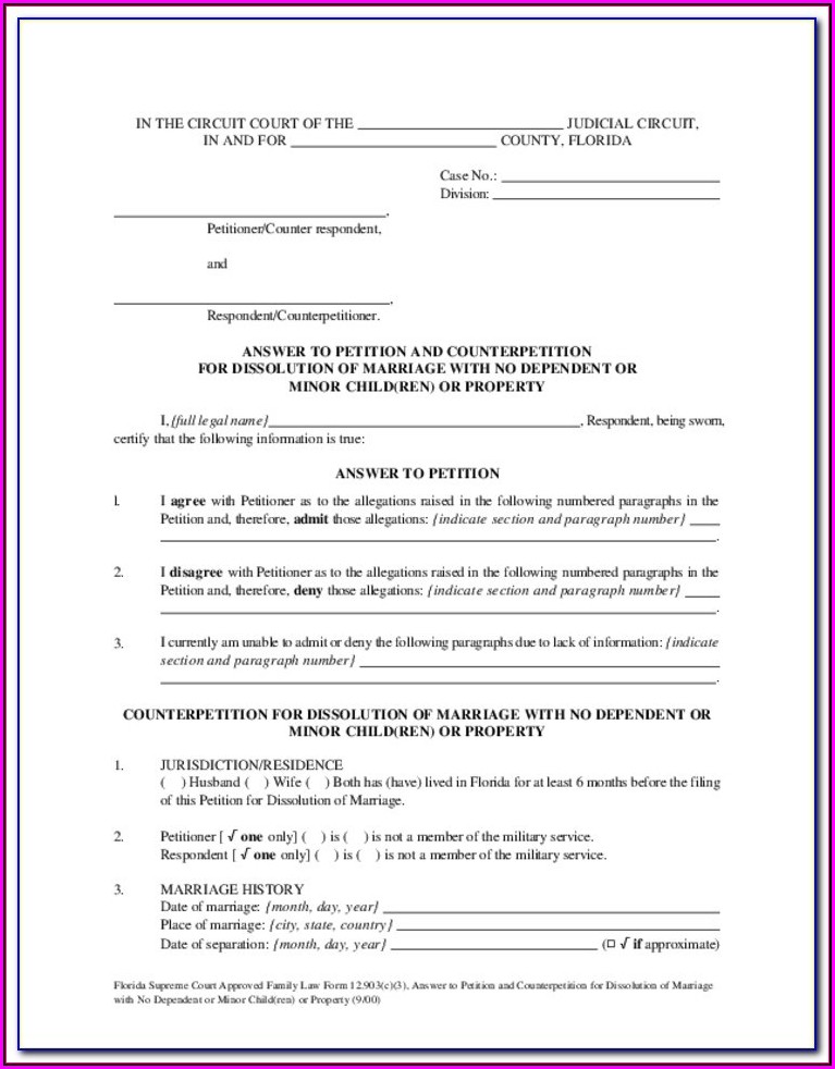 Hillsborough County Fl Divorce Forms