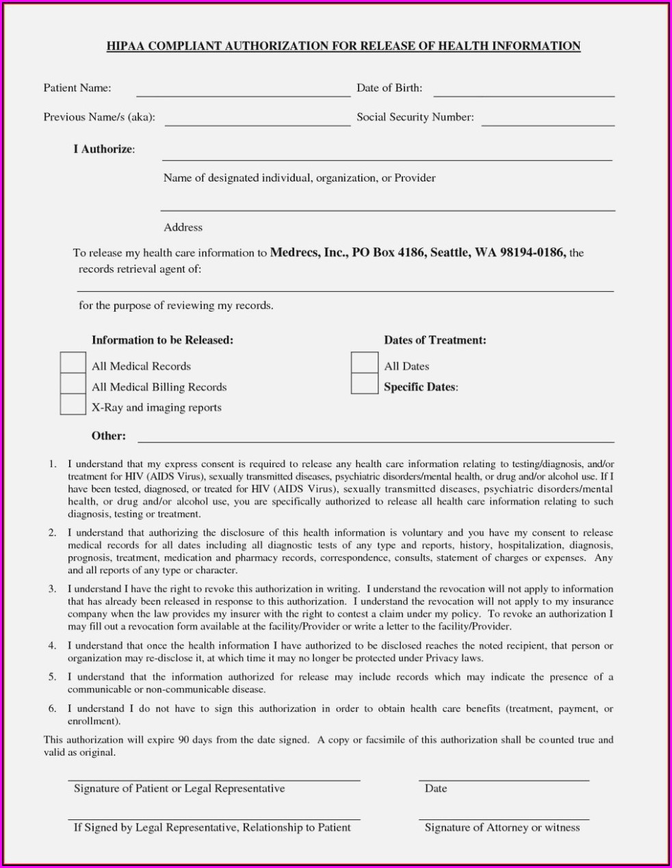 Hipaa Compliance Forms Free Download