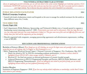 How To Write A Resume Singapore Student