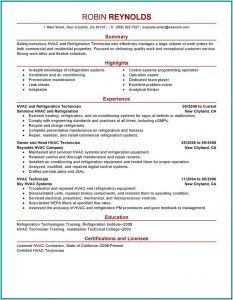 Hvac Service Manager Resume Sample