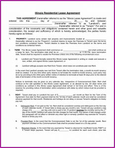 Illinois Residential Lease Application Form