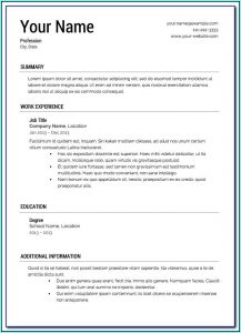 Impressive Resume Templates Free Download