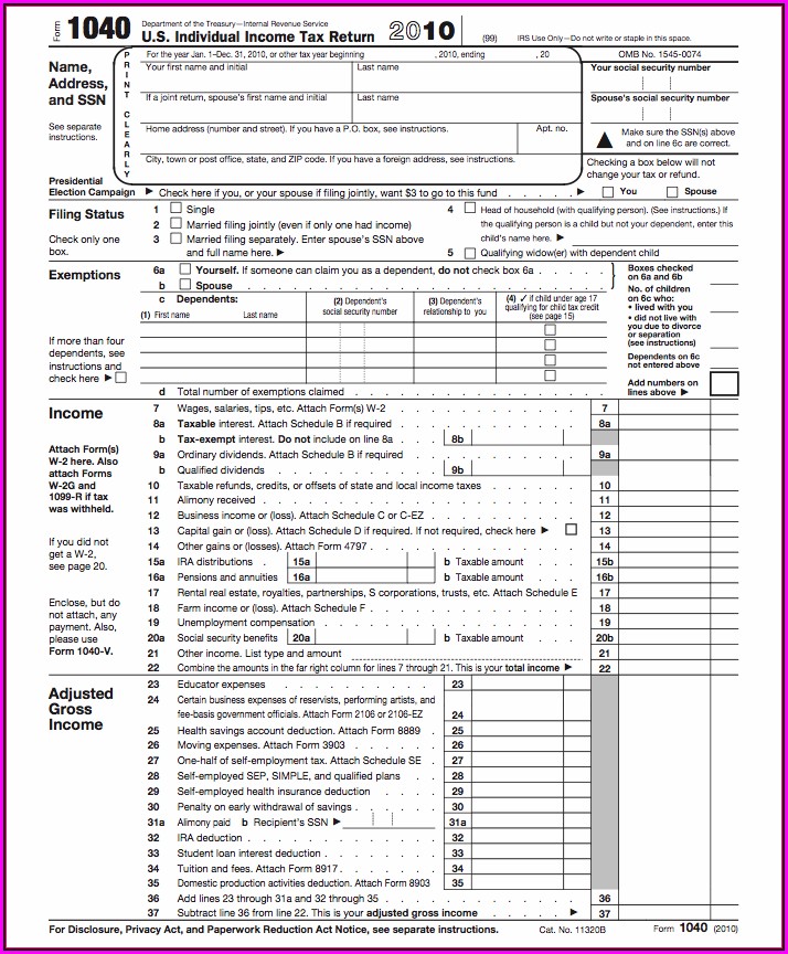 Income Tax Form 1040 Line 56