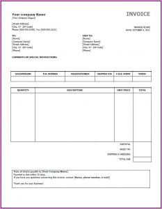 Invoice Format In Openoffice