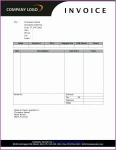 Invoice Template Spreadsheet