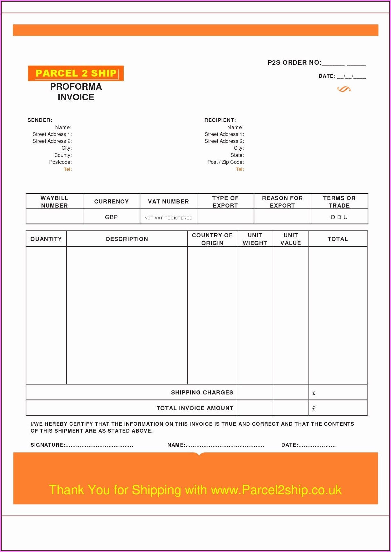 Clothing Store Invoice Template Download