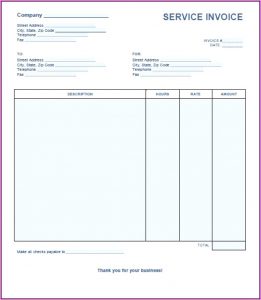 Invoice Templates Word Free Download