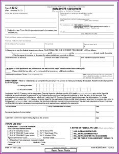 Irs Form 433 D Fillable