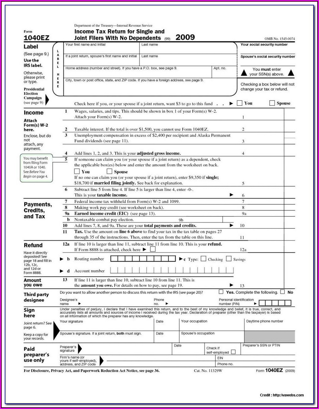 Irs.gov 2014 Tax Form 1040a