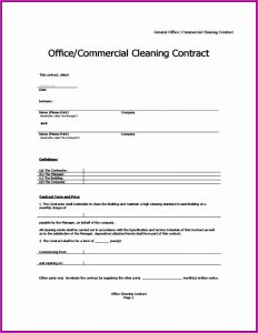 Janitorial Contract Sample