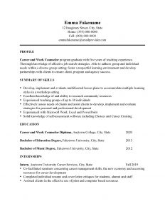 Job Search Resume Samples