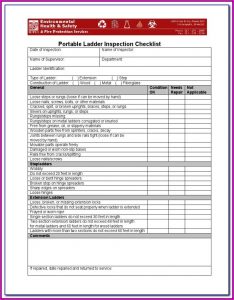 Ladder Inspection Template