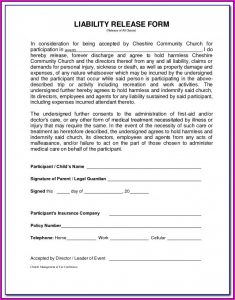 Landlord Trampoline Waiver Form