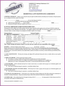 Lawn Care Contract Template