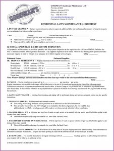 Lawn Care Contract Template Free