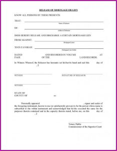Lien Holder Release Form Texas