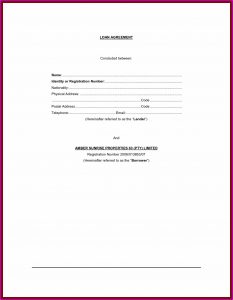 Loan Agreement Sample Form