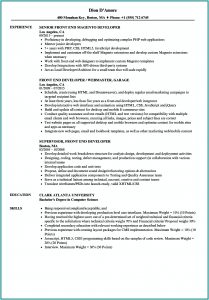 Magento Front End Developer Resume