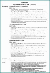 Manager Resume Template Word