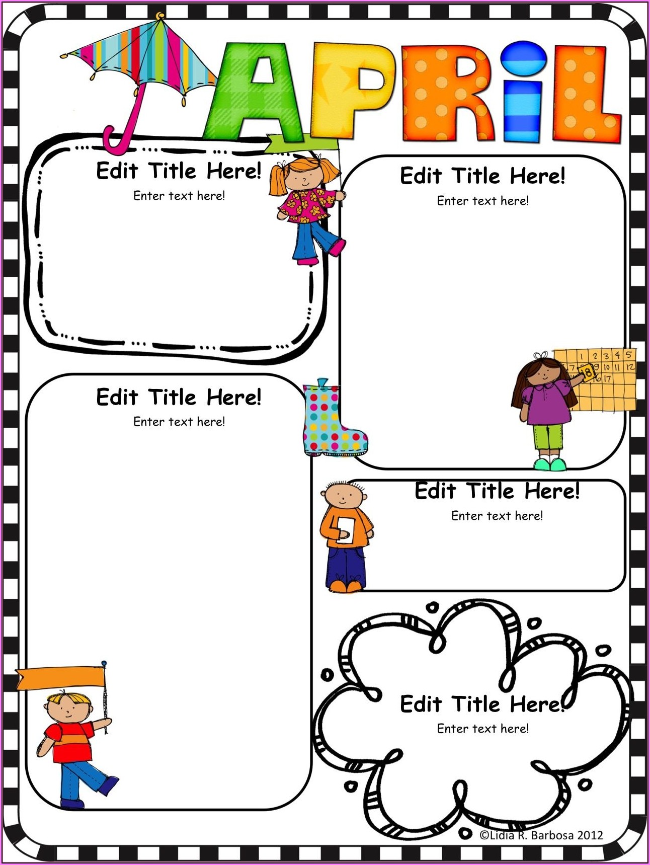March Daycare Newsletter Templates