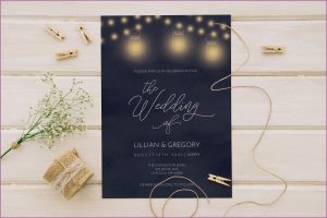 Mason Jar Wedding Invitation Template