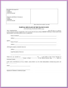 Mechanics Lien Form California Pdf