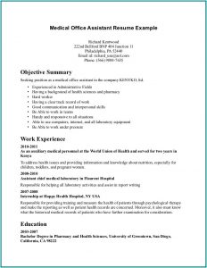 Medical Office Assistant Resumes Samples