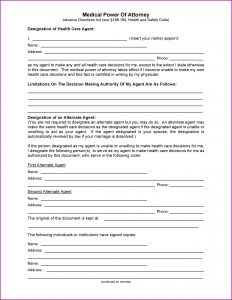 Medical Power Of Attorney Form Free Download