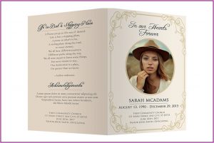 Memorial Card Template Word