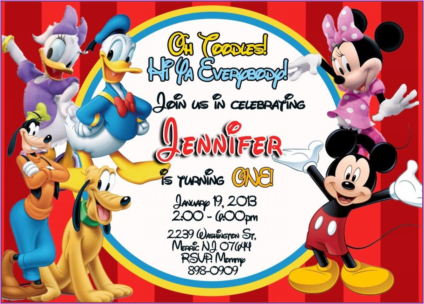 Mickey Mouse Clubhouse Invitations Template
